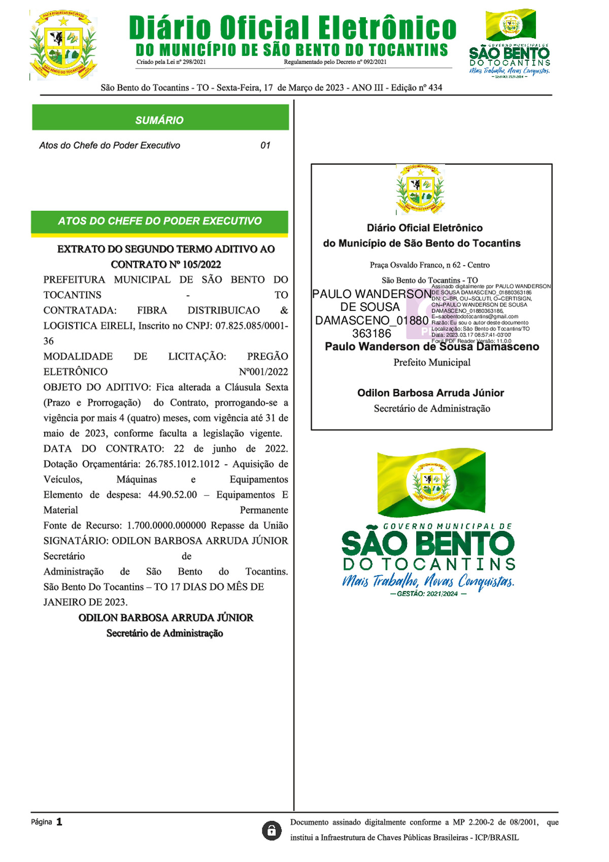 Diário Oficial - Edição Nº 434