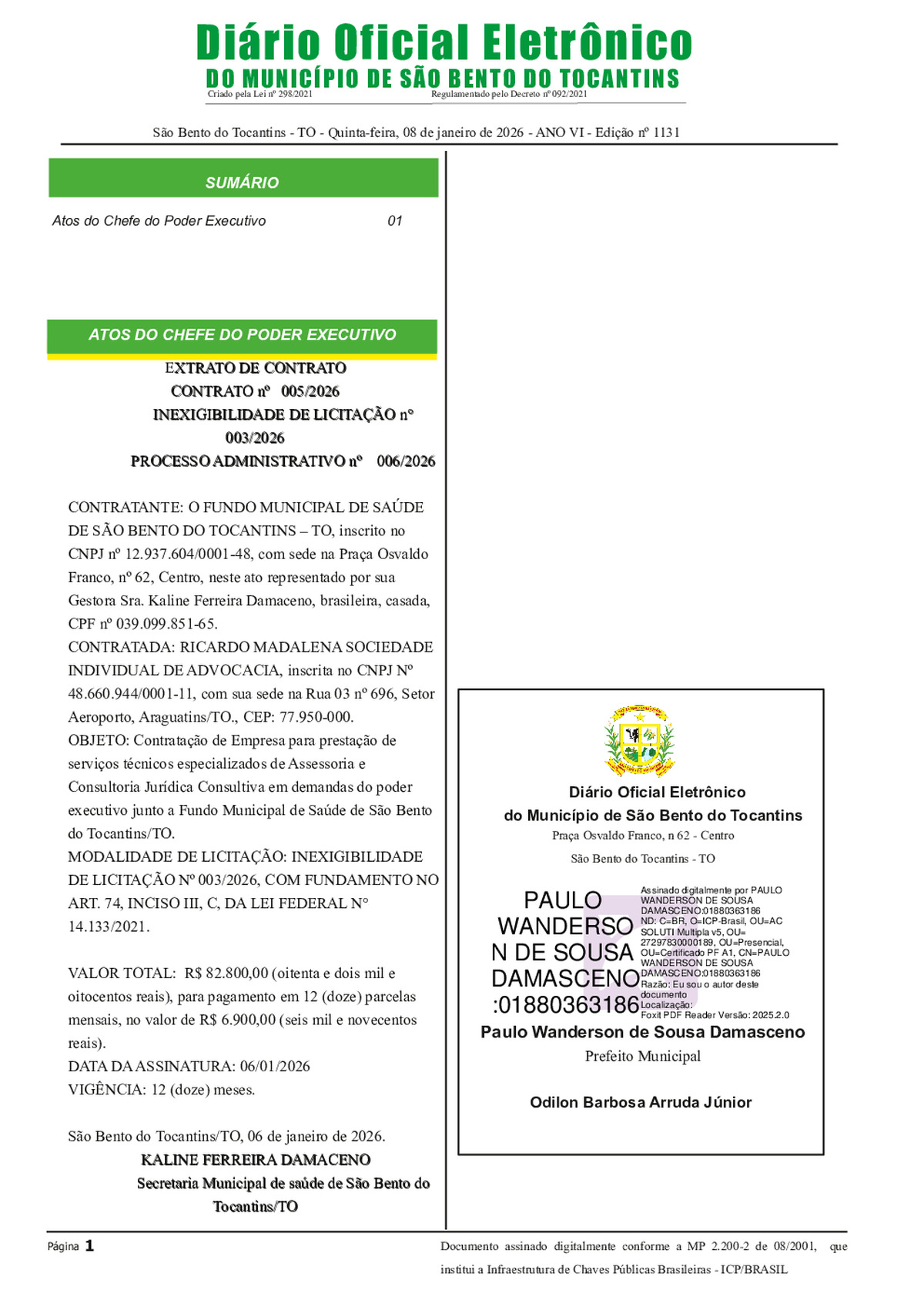 Diário Oficial - Edição 