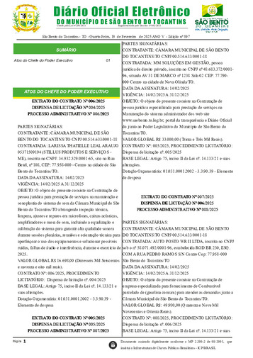 Diário Oficial - Edição Nº 897