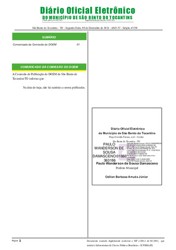 Diário Oficial - Edição Nº 850