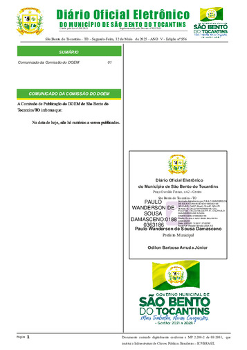 Diário Oficial - Edição Nº 956